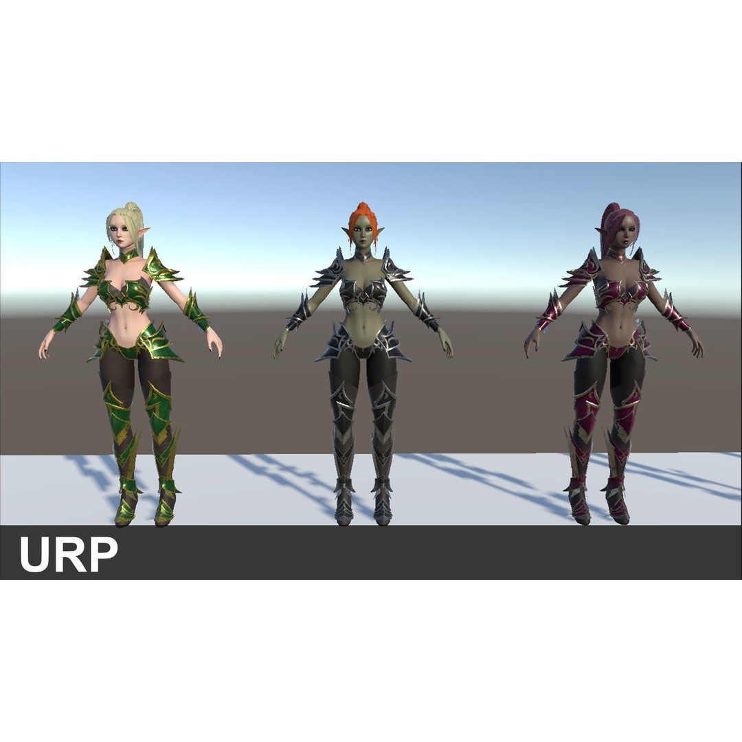 Dark Elf Assassin 3D Model – Low Poly Rigged Character, FBX - View 32