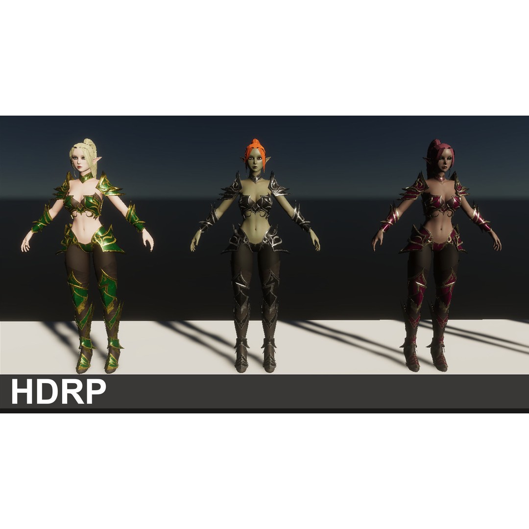 Dark Elf Assassin 3D Model – Low Poly Rigged Character, FBX - View 35