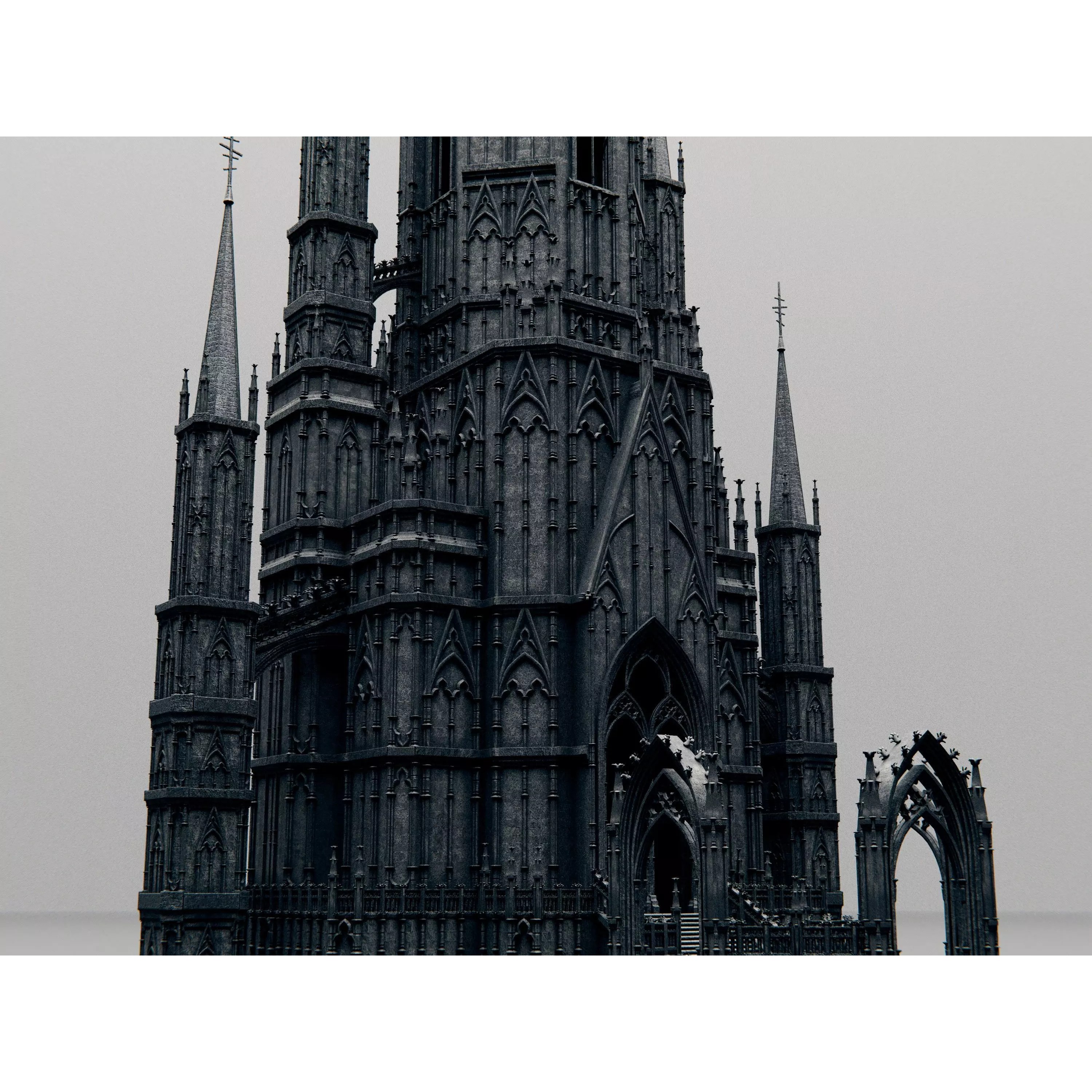 Gothic Chapel - PBR Game-Ready 3D Model - View 11