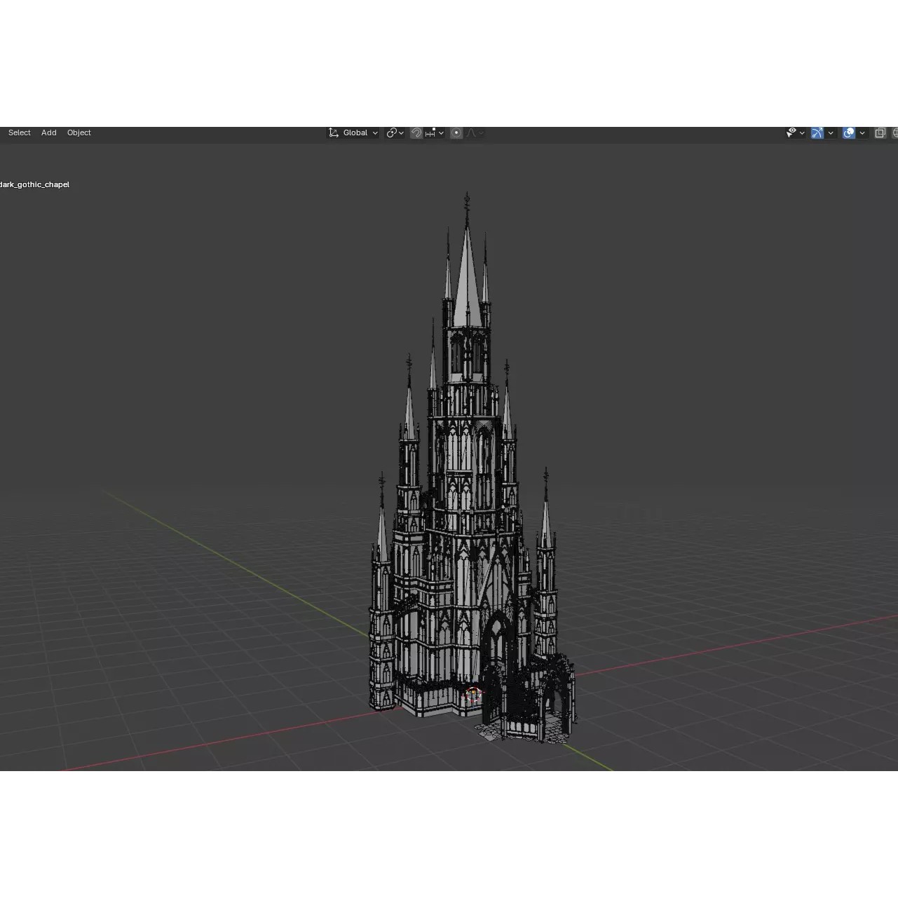 Gothic Chapel - PBR Game-Ready 3D Model - View 15