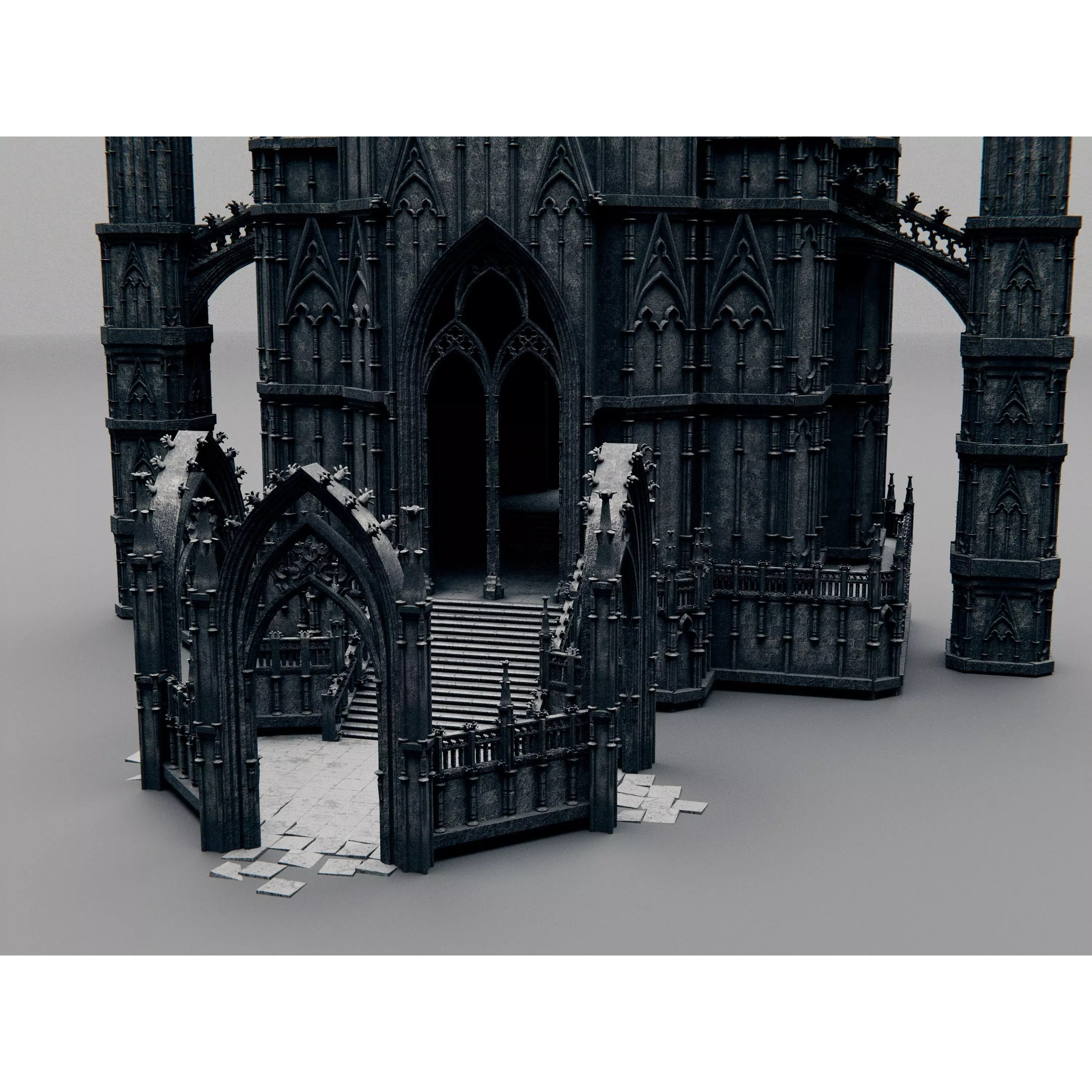 Gothic Chapel - PBR Game-Ready 3D Model - View 7