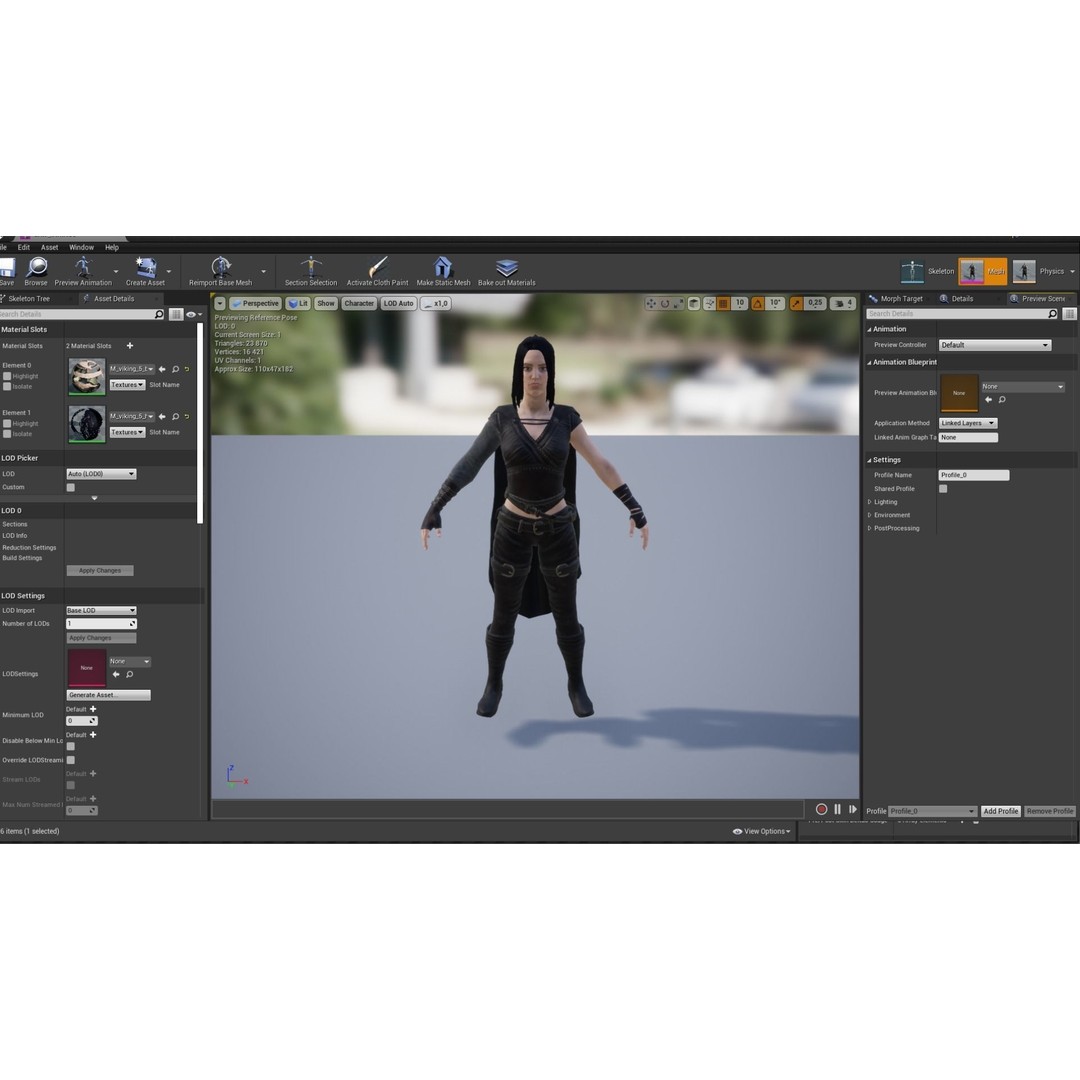Viking Woman 3D Model – Low Poly Berserker Character, FBX - View 15