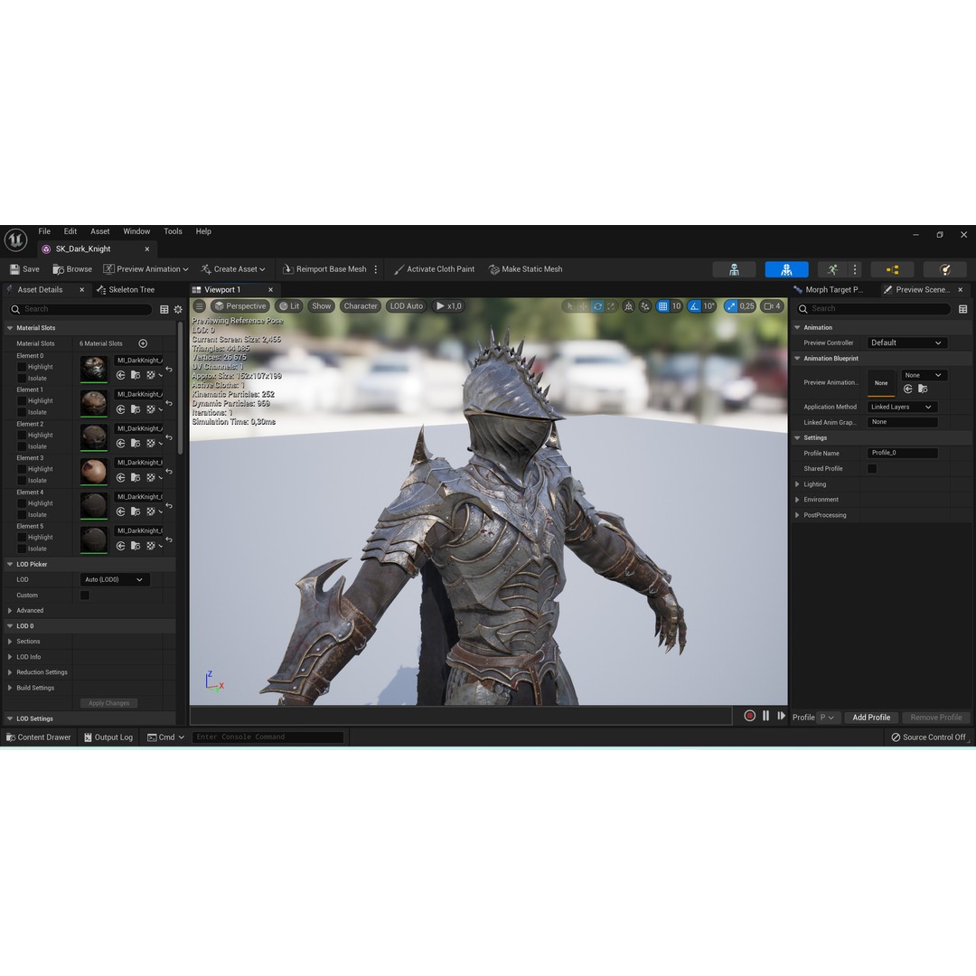 Dark Knight 3D Model – Low Poly Rigged Fantasy Character, FBX, PBR - View 10