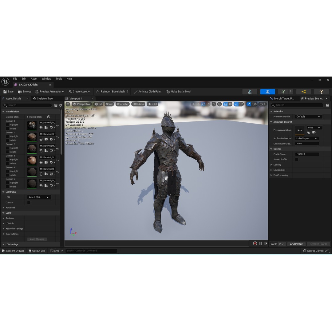 Dark Knight 3D Model – Low Poly Rigged Fantasy Character, FBX, PBR - View 11
