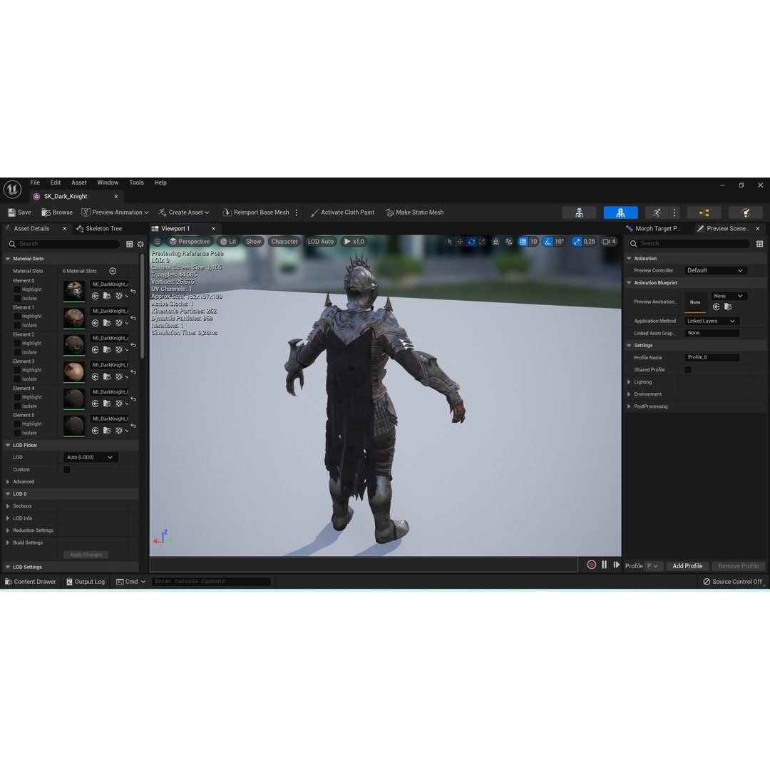 Dark Knight 3D Model – Low Poly Rigged Fantasy Character, FBX, PBR - View 12