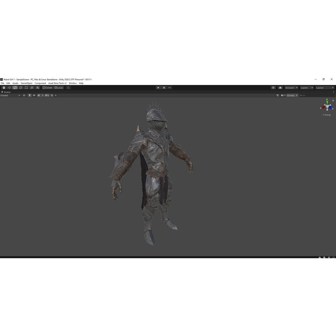 Dark Knight 3D Model – Low Poly Rigged Fantasy Character, FBX, PBR - View 16