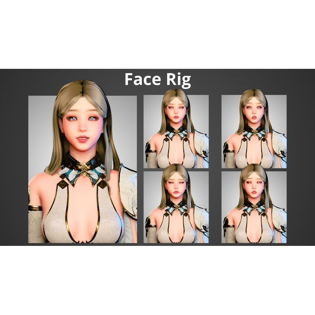 Archer Girl 3D Model – Low Poly Game Ready Character, FBX, PBR - View 8
