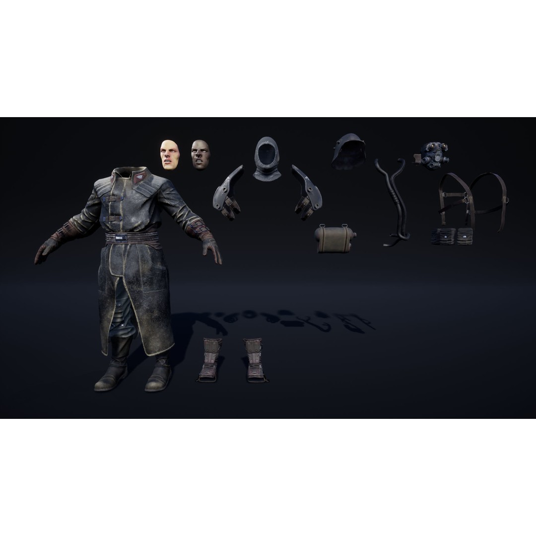 Dystopia Soldiers Pack 3D Model – Low Poly Rigged Characters, FBX - View 10