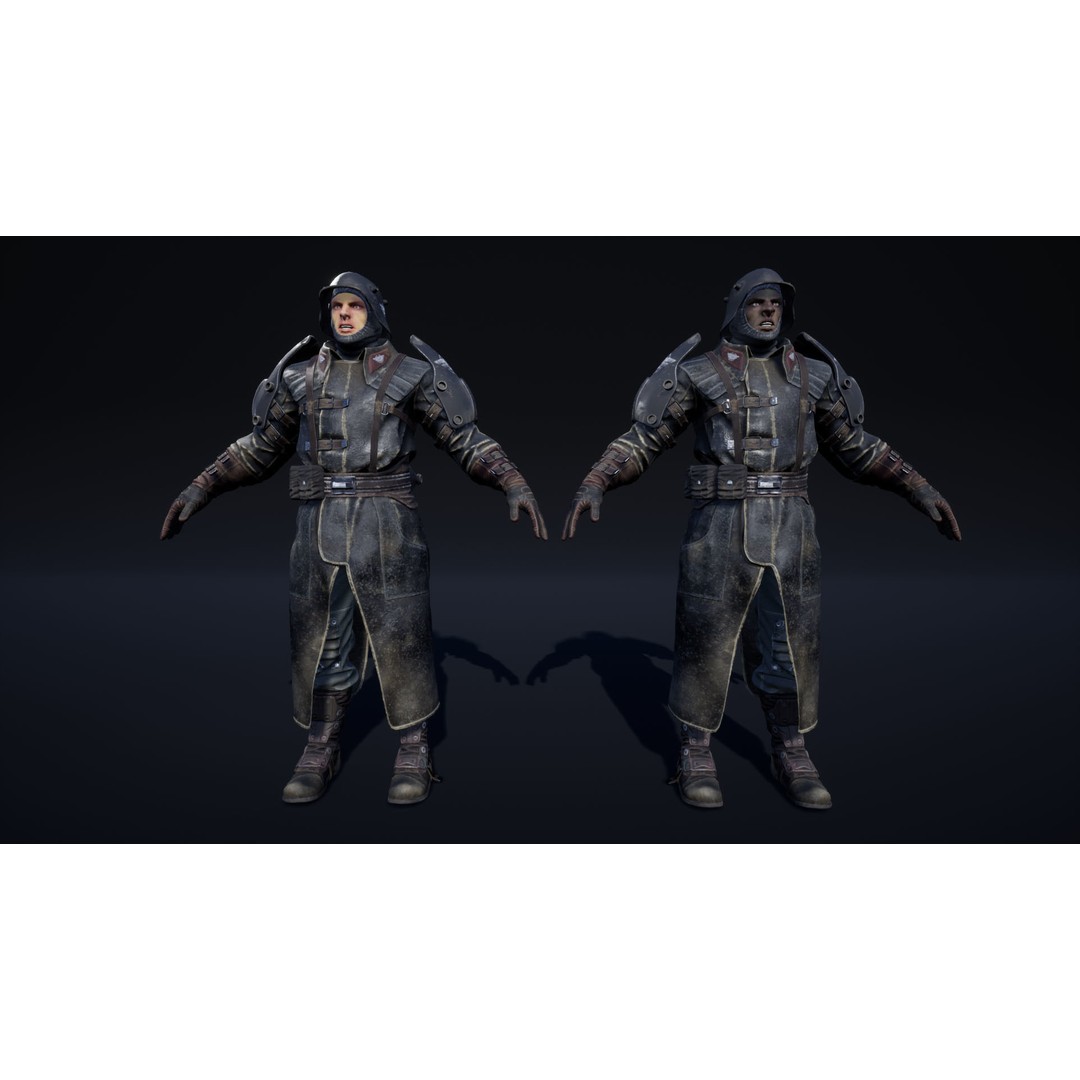 Dystopia Soldiers Pack 3D Model – Low Poly Rigged Characters, FBX - View 11