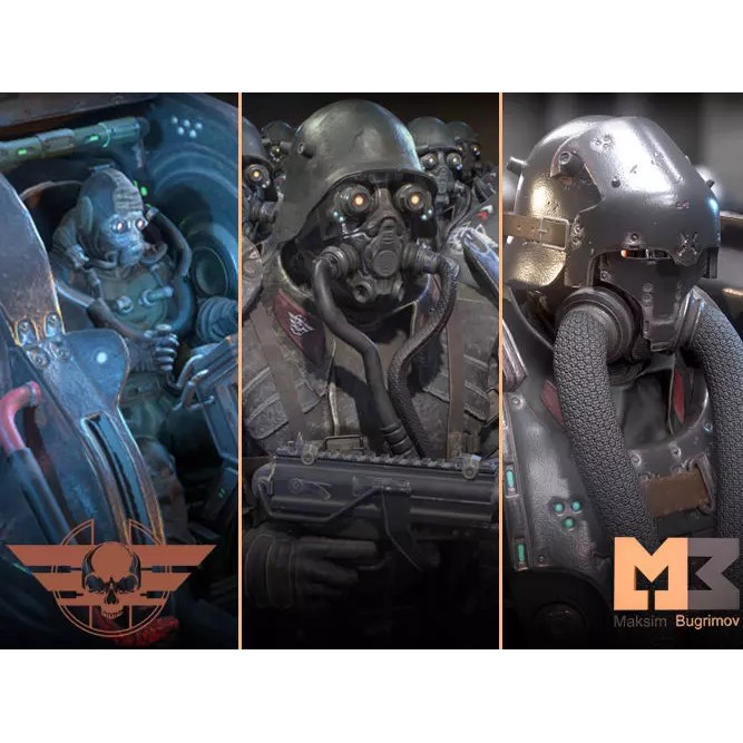 Dystopia Soldiers Pack 3D Model – Low Poly Rigged Characters, FBX - View 2