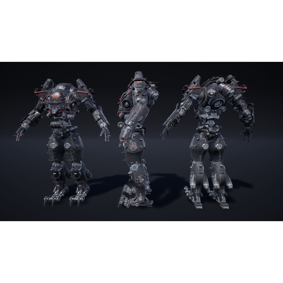 Dystopia Soldiers Pack 3D Model – Low Poly Rigged Characters, FBX - View 3