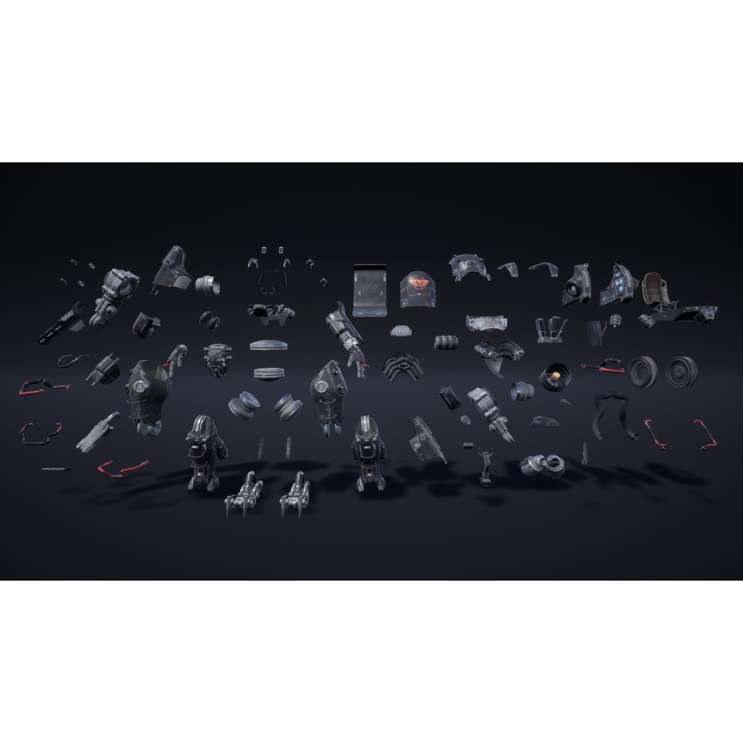 Dystopia Soldiers Pack 3D Model – Low Poly Rigged Characters, FBX - View 7