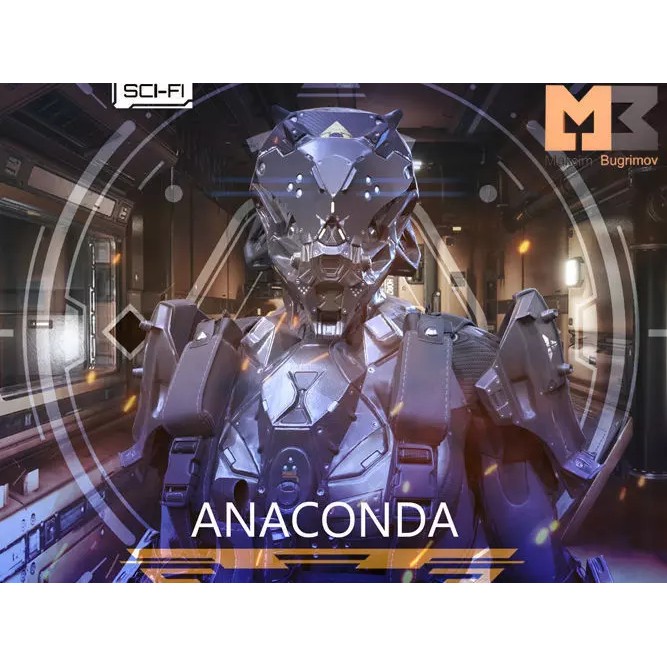 ANACONDA Female Soldier 3D Model – Low Poly Rigged Character, FBX - View 2