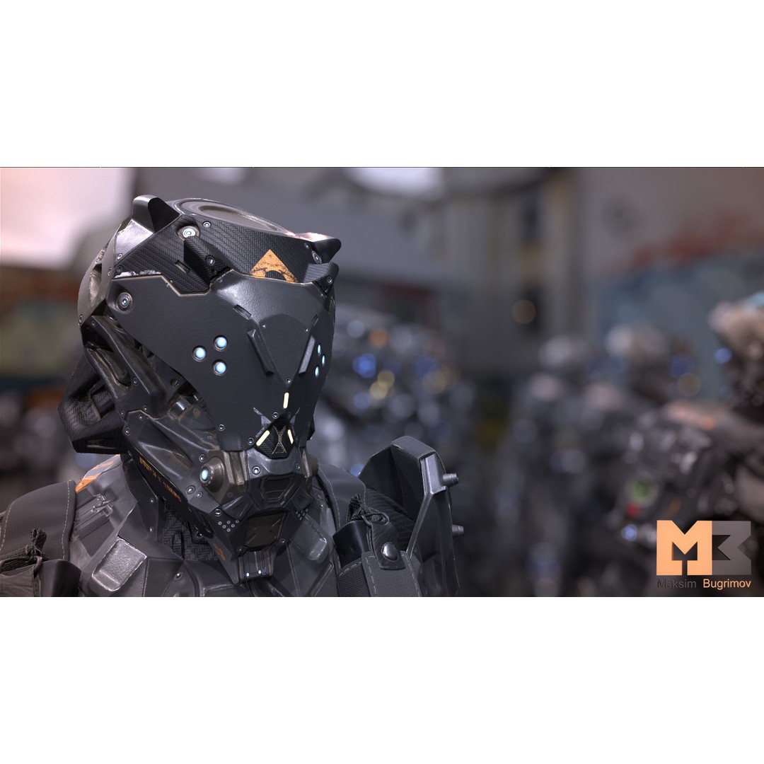 ANACONDA Female Soldier 3D Model – Low Poly Rigged Character, FBX - View 3