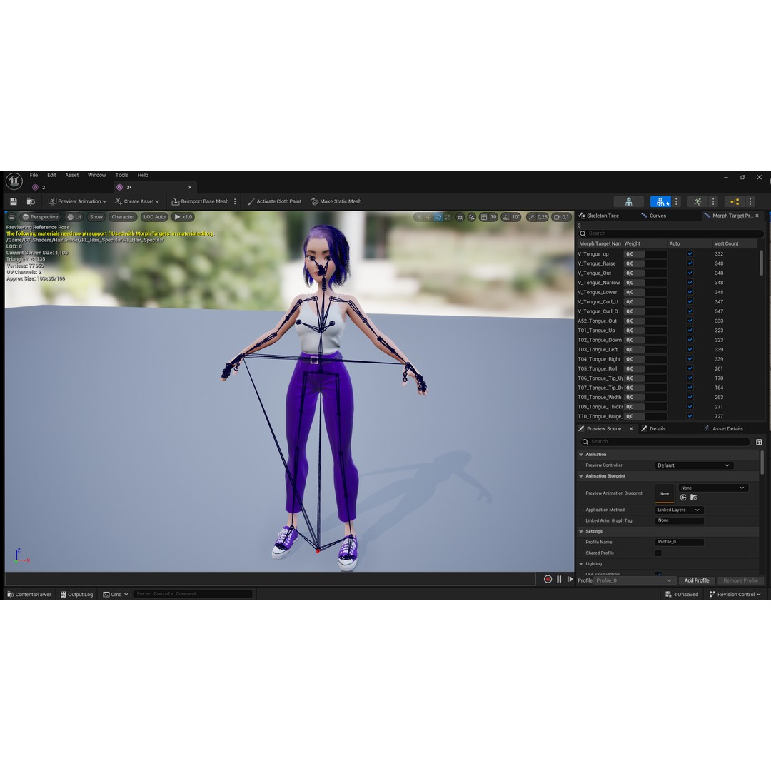 Purple Hair 3D Model – Rigged Cartoon Character, FBX & Blender - View 26