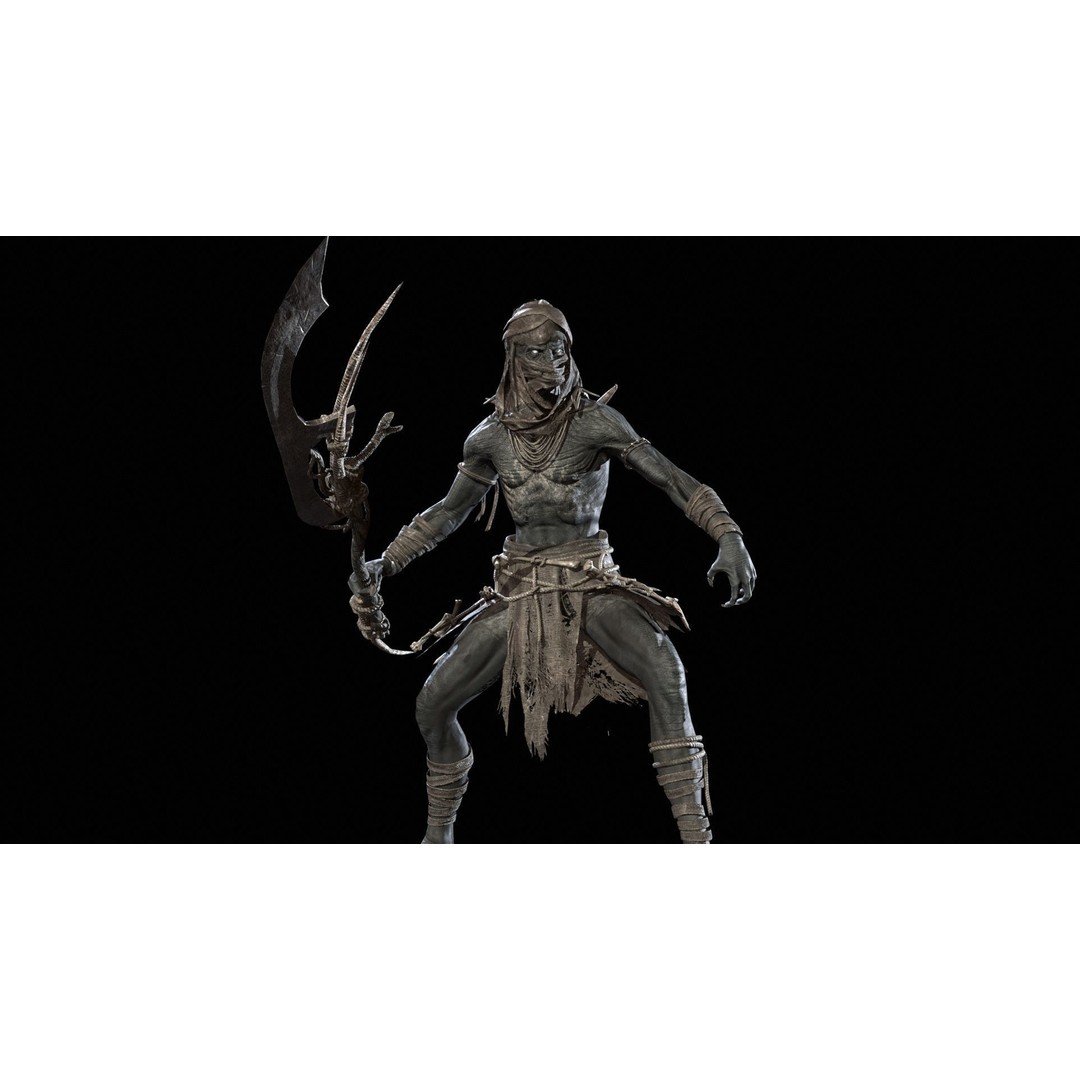 Ghoul 3D Model – Low Poly Game-Ready Character, FBX, Rigged - View 10