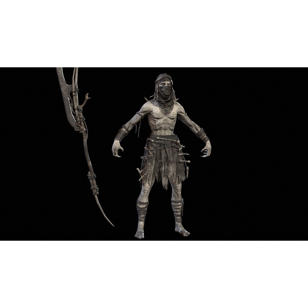 Ghoul 3D Model – Low Poly Game-Ready Character, FBX, Rigged - View 11