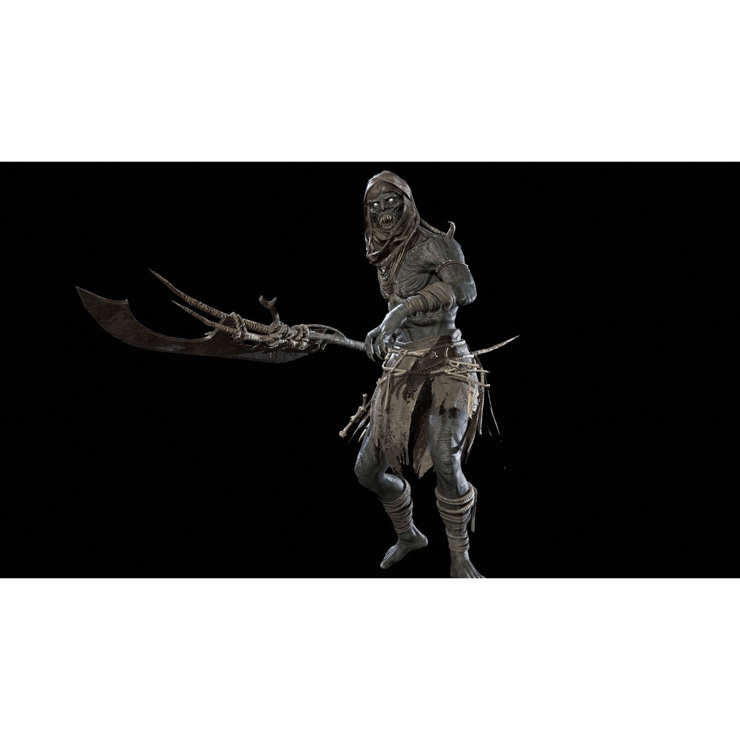 Ghoul 3D Model – Low Poly Game-Ready Character, FBX, Rigged - View 12