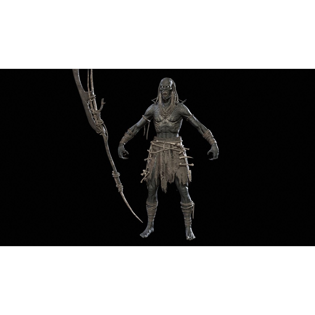 Ghoul 3D Model – Low Poly Game-Ready Character, FBX, Rigged - View 14