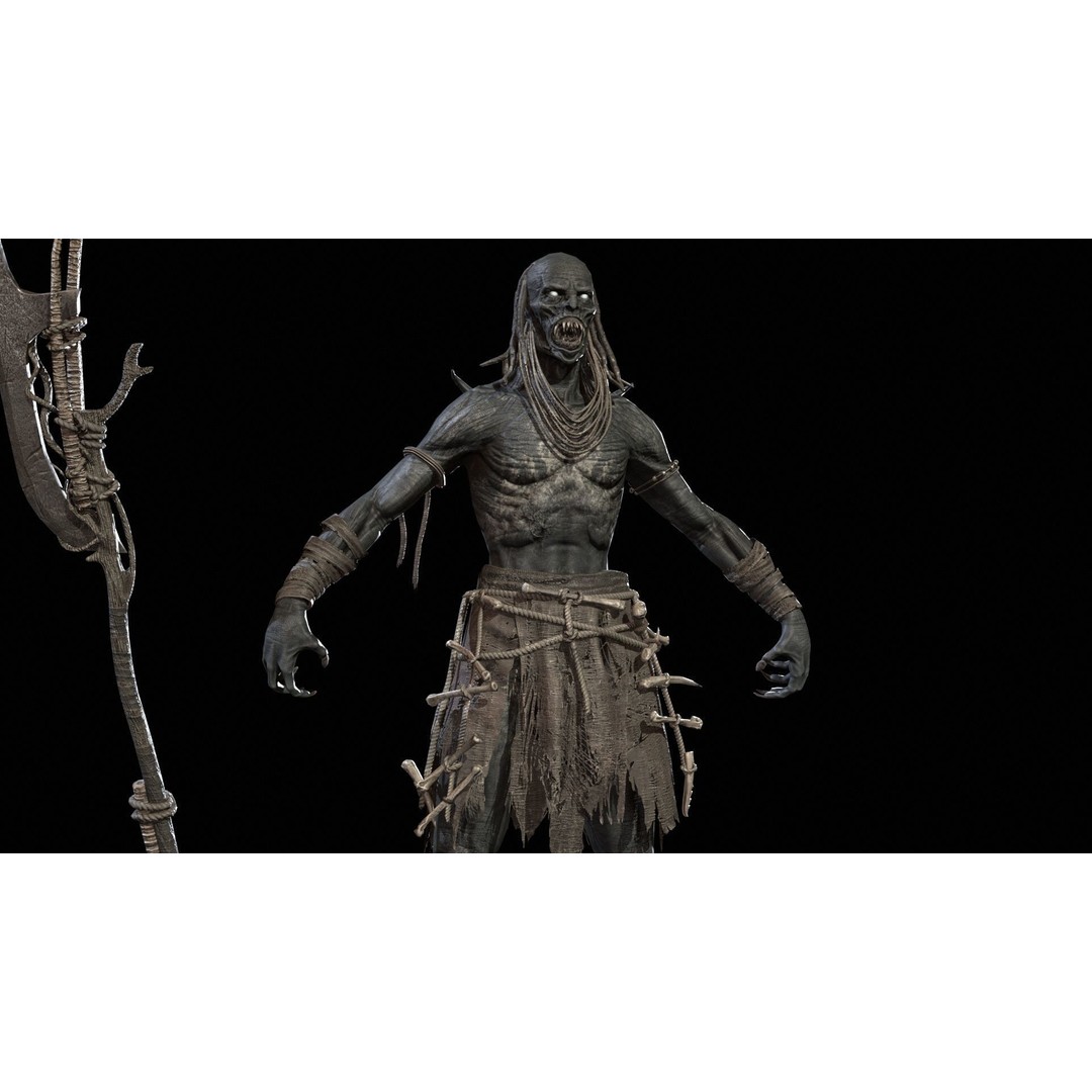 Ghoul 3D Model – Low Poly Game-Ready Character, FBX, Rigged - View 16