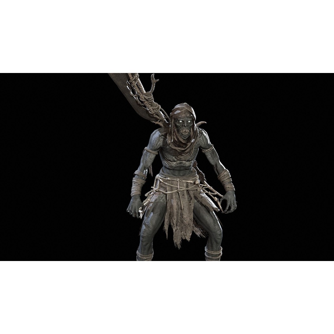 Ghoul 3D Model – Low Poly Game-Ready Character, FBX, Rigged - View 17
