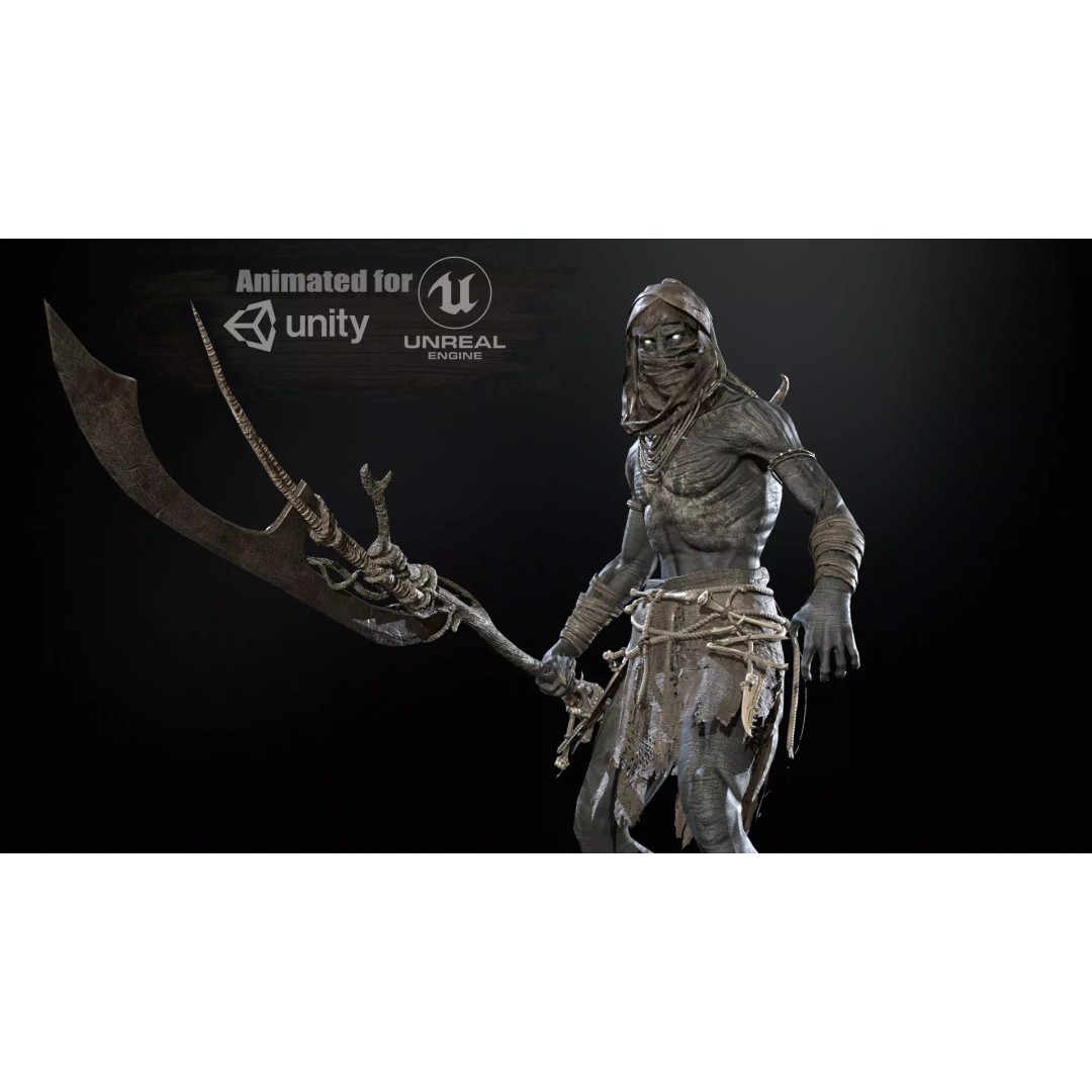 Ghoul 3D Model – Low Poly Game-Ready Character, FBX, Rigged - View 2