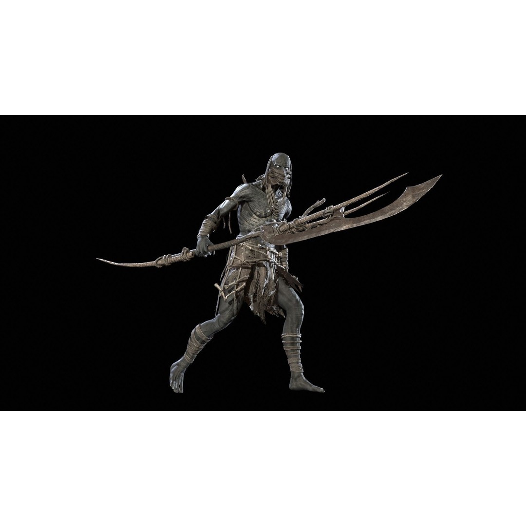 Ghoul 3D Model – Low Poly Game-Ready Character, FBX, Rigged - View 21