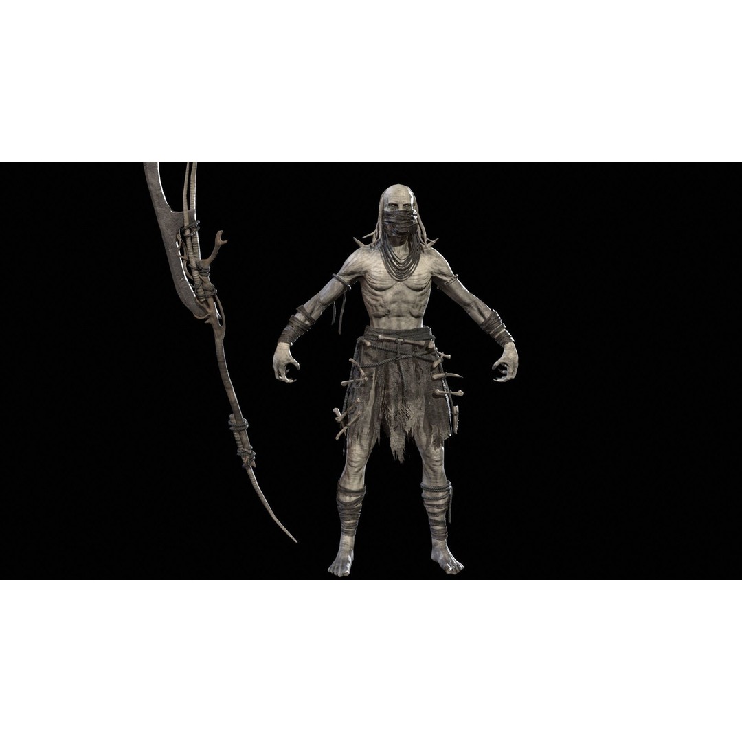Ghoul 3D Model – Low Poly Game-Ready Character, FBX, Rigged - View 22