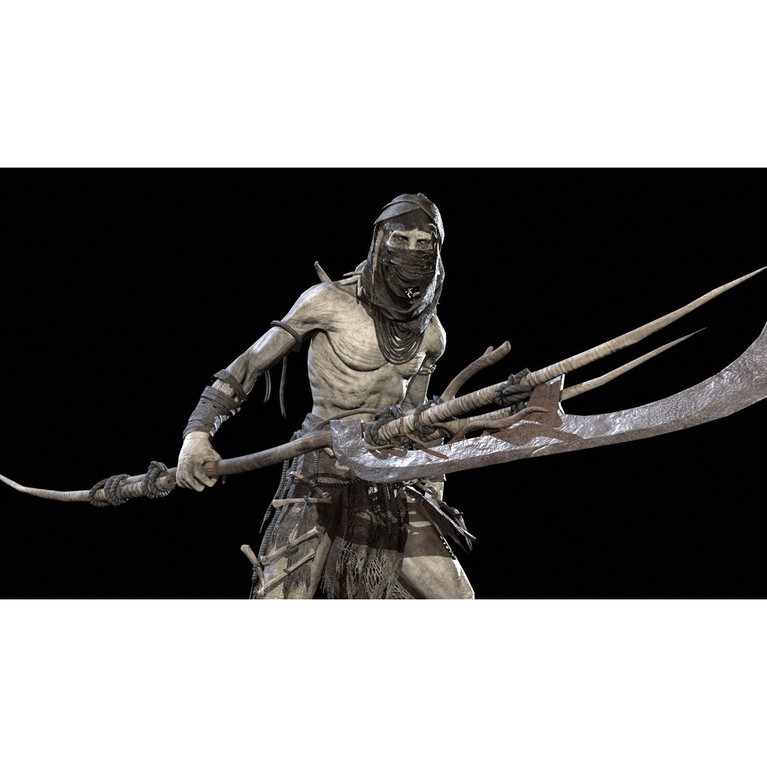 Ghoul 3D Model – Low Poly Game-Ready Character, FBX, Rigged - View 23