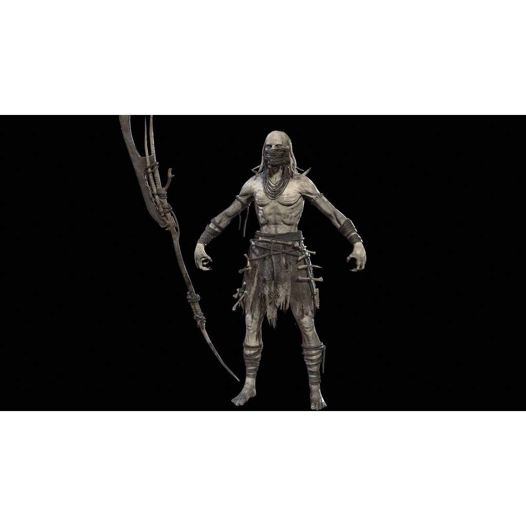 Ghoul 3D Model – Low Poly Game-Ready Character, FBX, Rigged - View 24