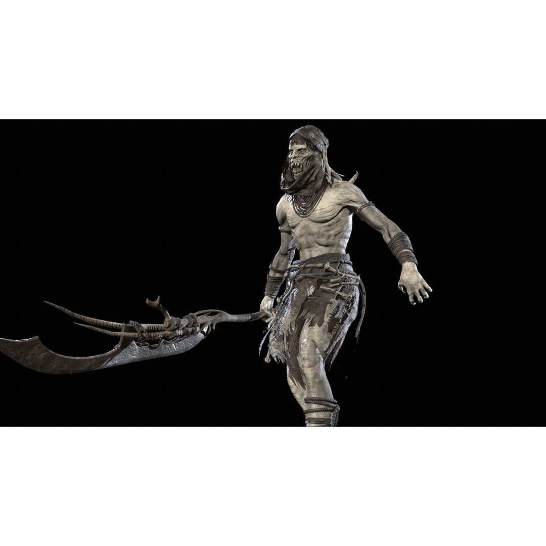 Ghoul 3D Model – Low Poly Game-Ready Character, FBX, Rigged - View 25