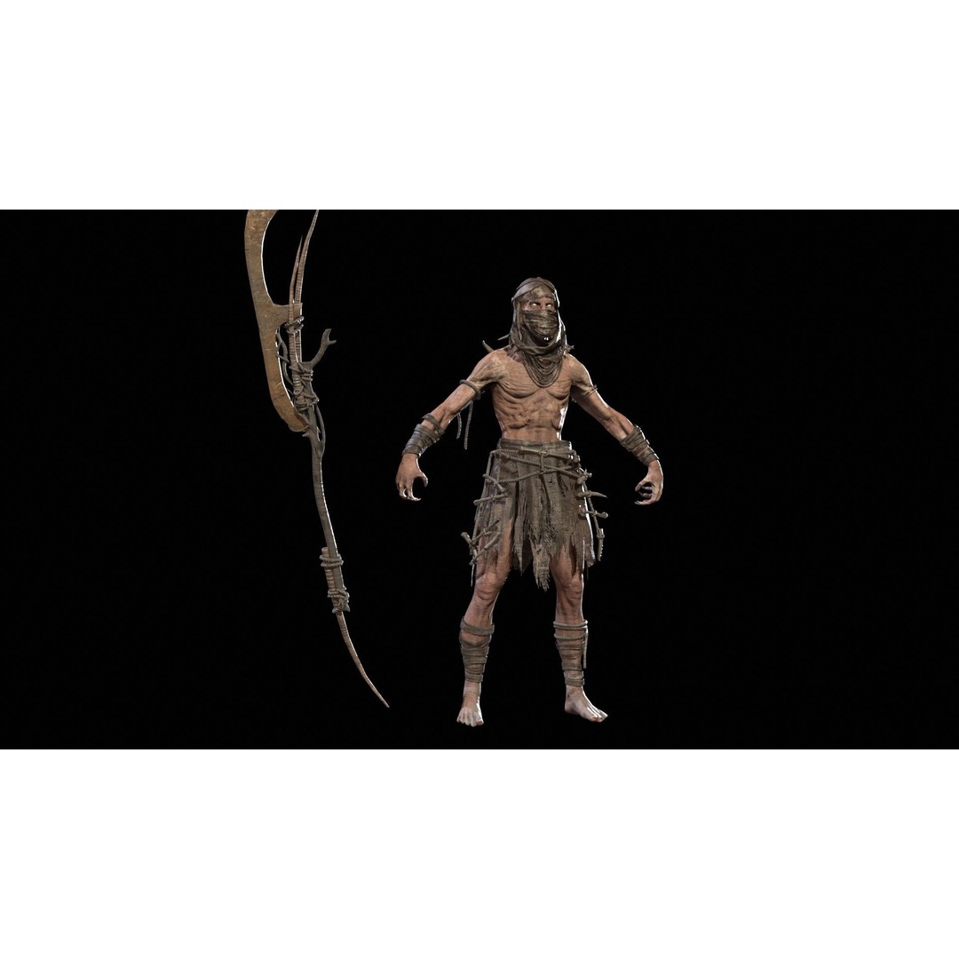 Ghoul 3D Model – Low Poly Game-Ready Character, FBX, Rigged - View 28