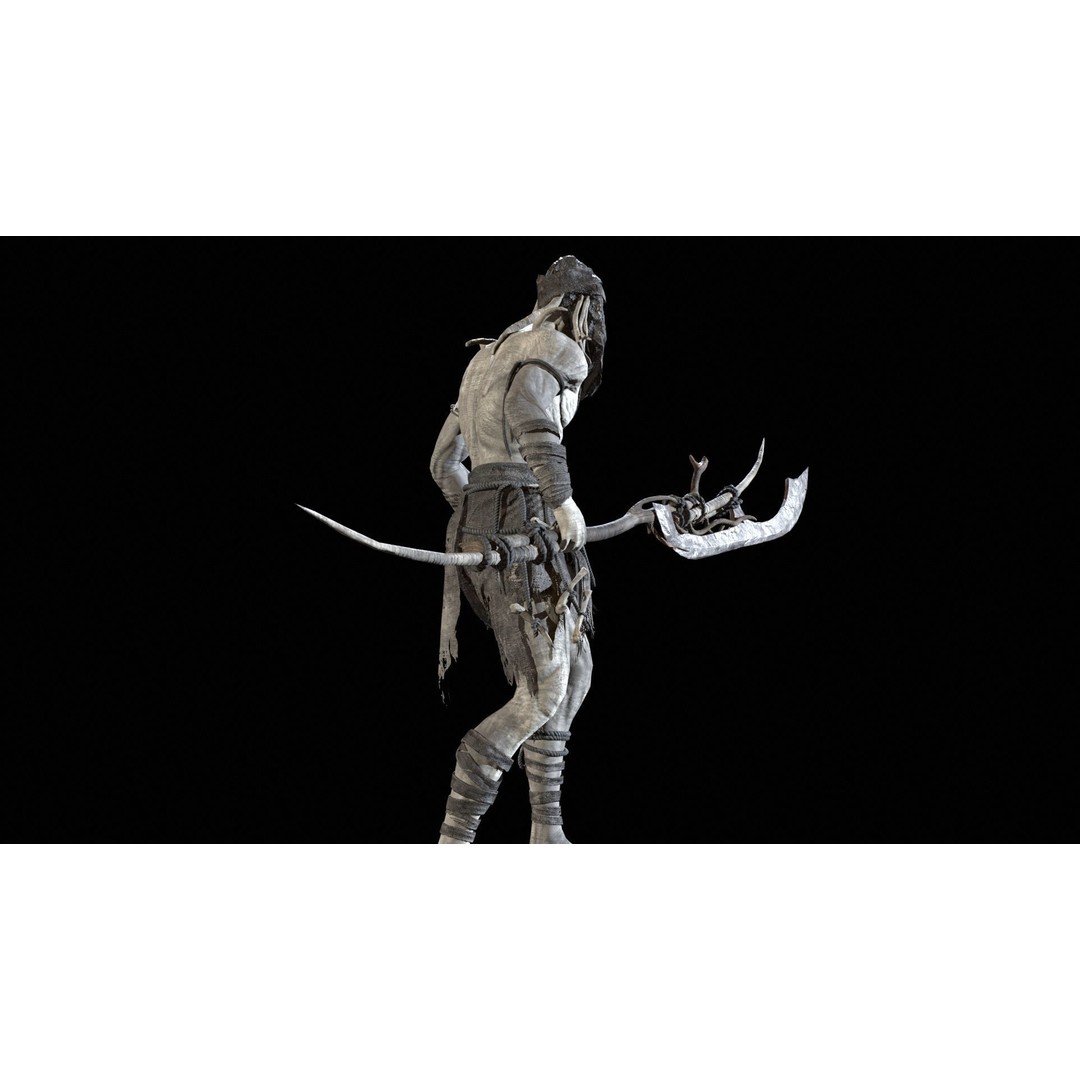 Ghoul 3D Model – Low Poly Game-Ready Character, FBX, Rigged - View 29