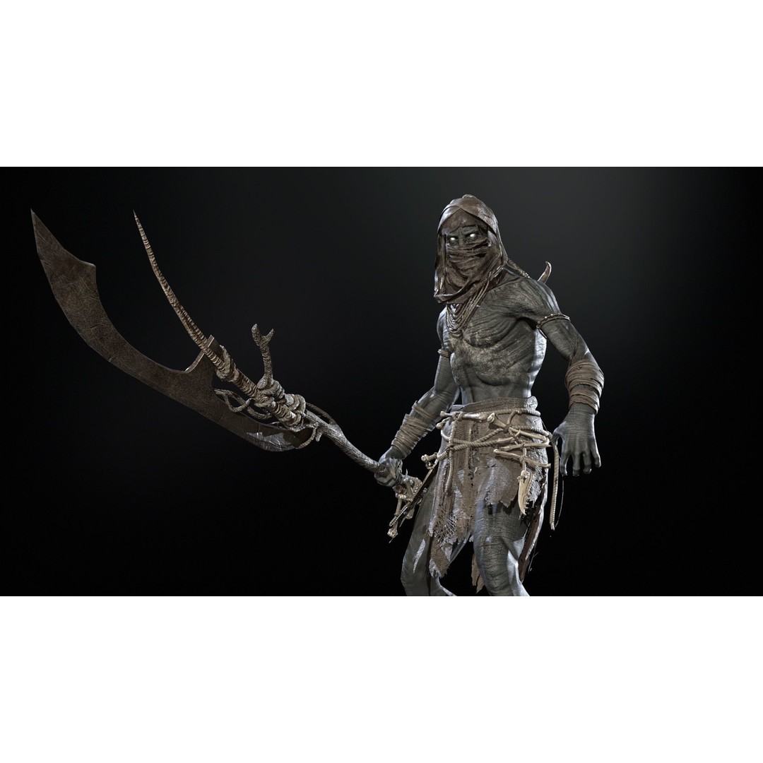 Ghoul 3D Model – Low Poly Game-Ready Character, FBX, Rigged - View 3