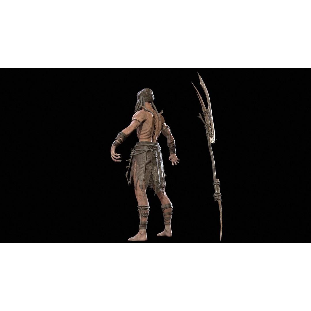 Ghoul 3D Model – Low Poly Game-Ready Character, FBX, Rigged - View 30