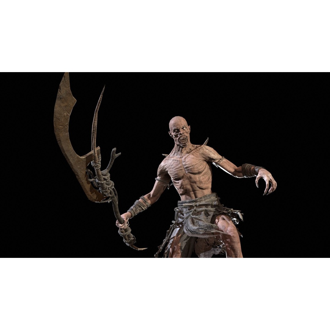 Ghoul 3D Model – Low Poly Game-Ready Character, FBX, Rigged - View 33