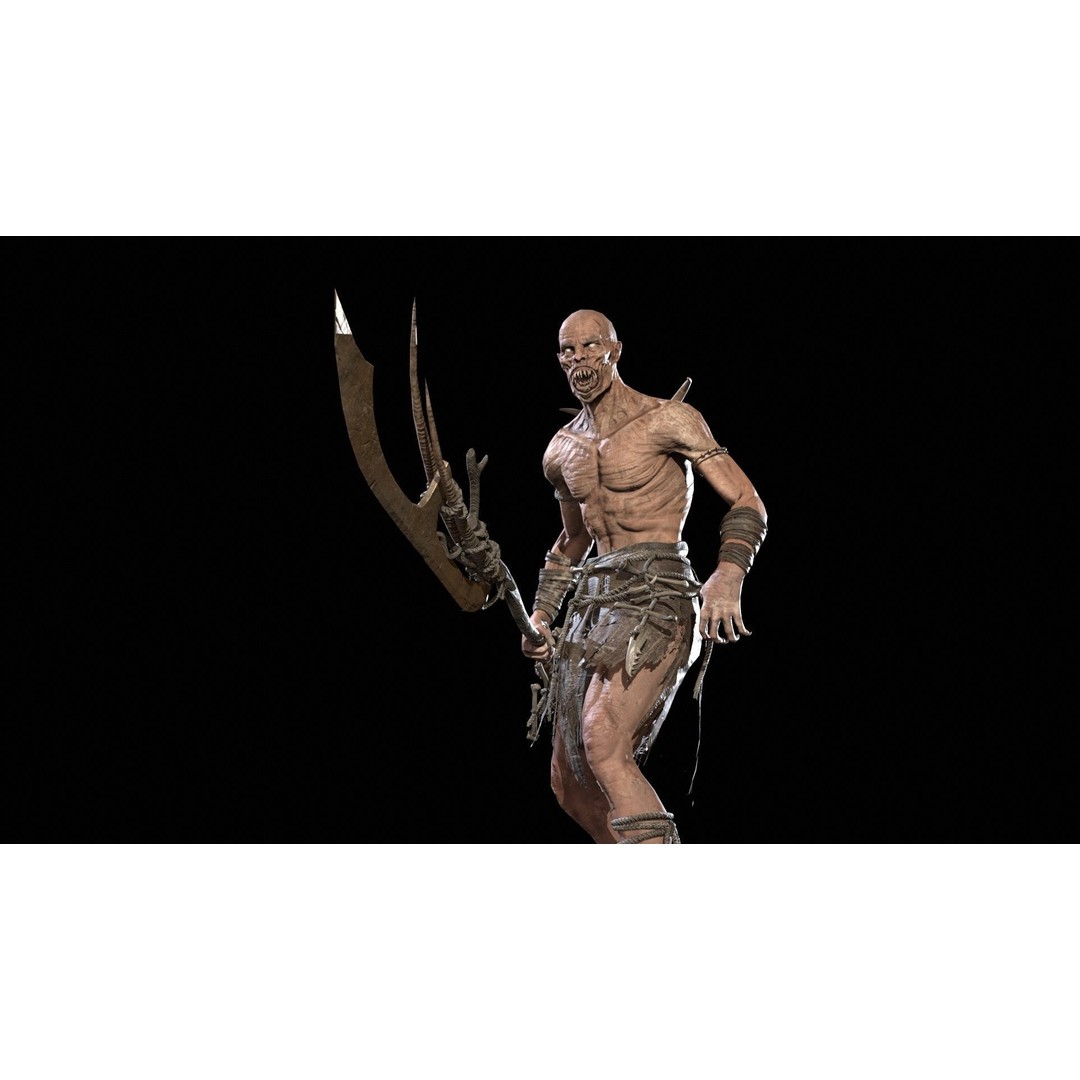 Ghoul 3D Model – Low Poly Game-Ready Character, FBX, Rigged - View 34
