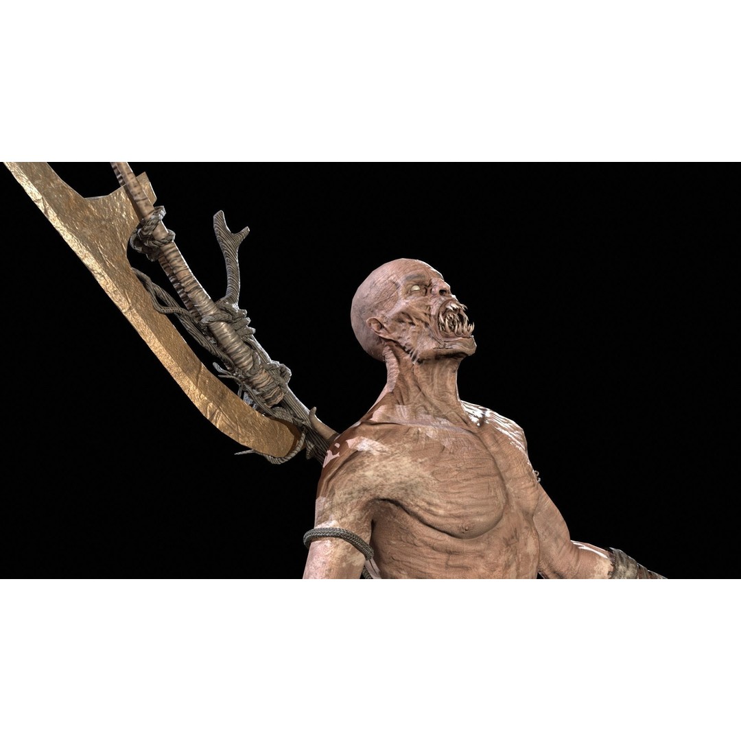 Ghoul 3D Model – Low Poly Game-Ready Character, FBX, Rigged - View 35
