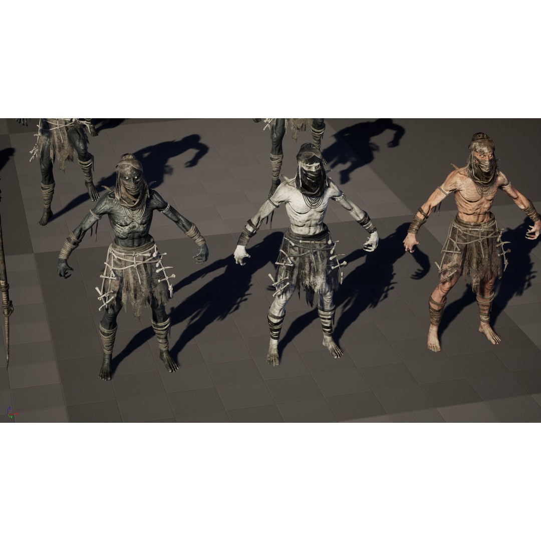 Ghoul 3D Model – Low Poly Game-Ready Character, FBX, Rigged - View 37