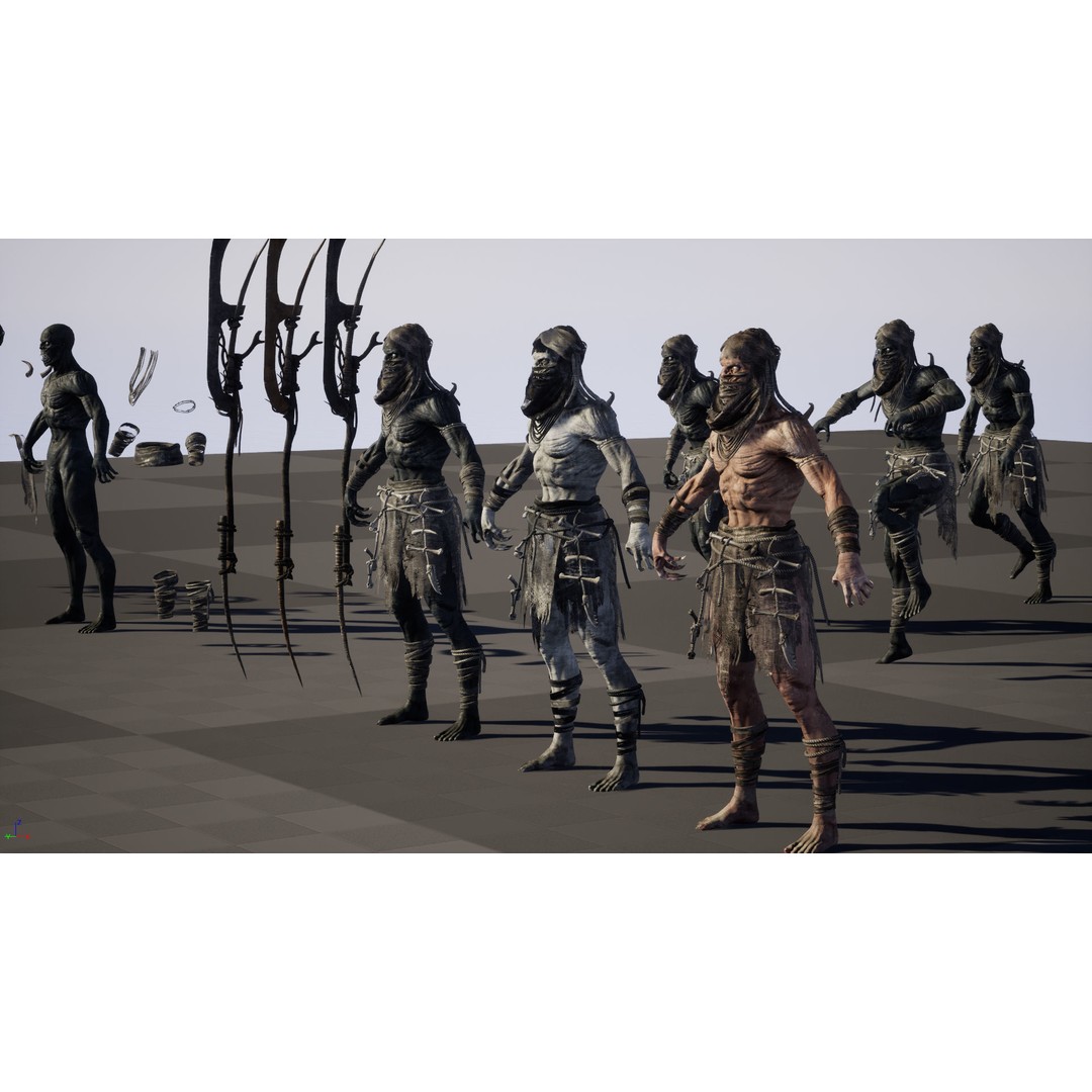 Ghoul 3D Model – Low Poly Game-Ready Character, FBX, Rigged - View 39