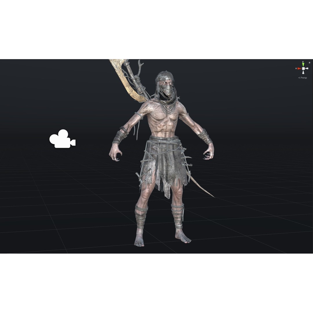 Ghoul 3D Model – Low Poly Game-Ready Character, FBX, Rigged - View 4