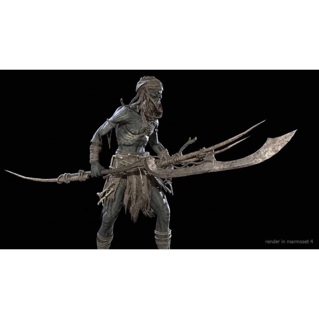 Ghoul 3D Model – Low Poly Game-Ready Character, FBX, Rigged - View 7