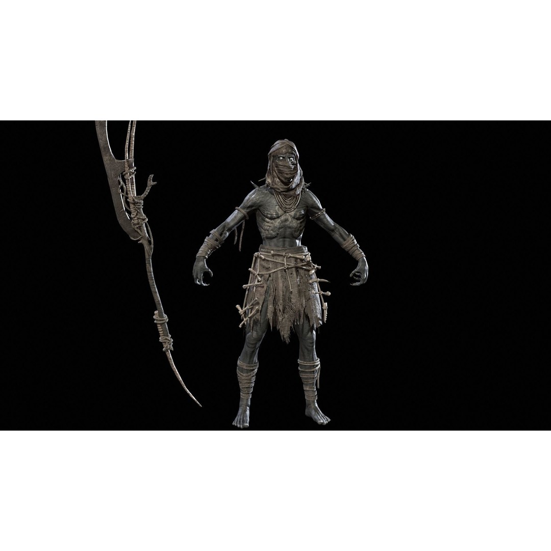 Ghoul 3D Model – Low Poly Game-Ready Character, FBX, Rigged - View 8