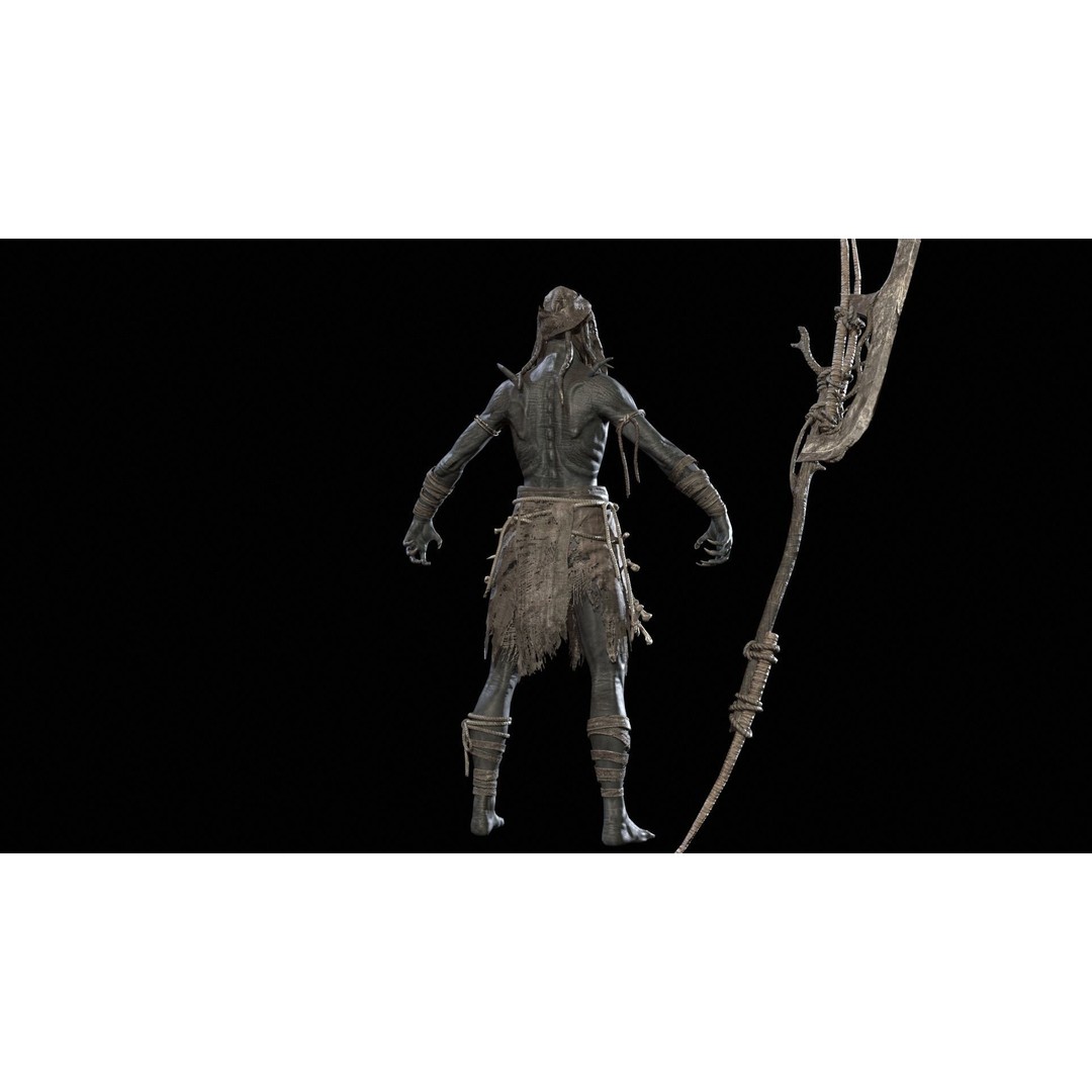 Ghoul 3D Model – Low Poly Game-Ready Character, FBX, Rigged - View 9
