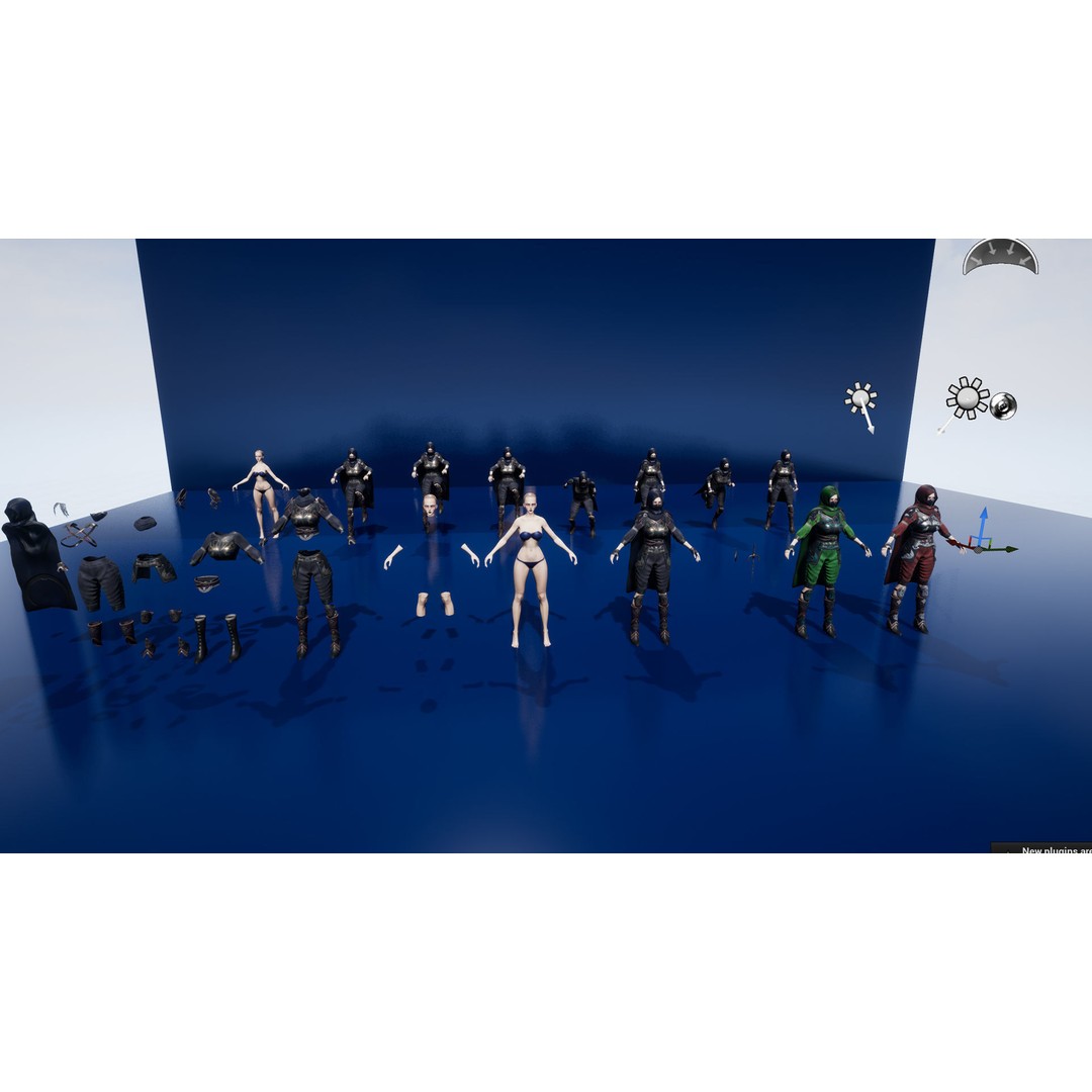 Ninja Girl 3D Model – Low Poly Rigged Character for Games, FBX - View 14