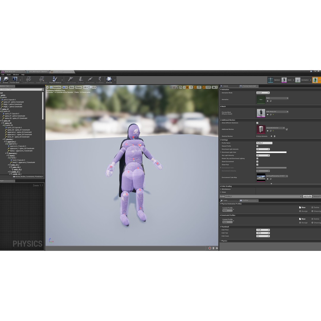 Ninja Girl 3D Model – Low Poly Rigged Character for Games, FBX - View 25