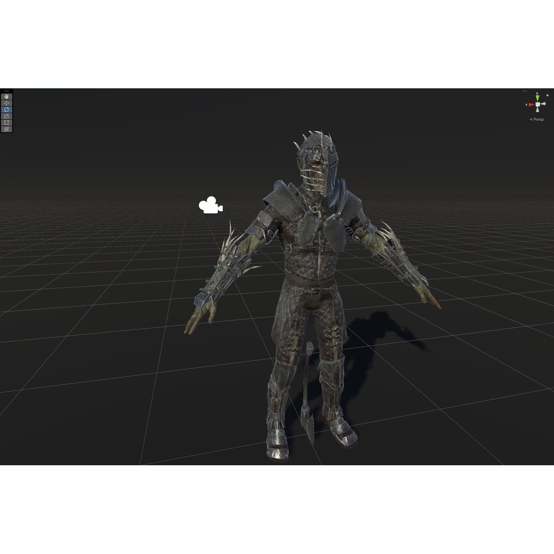 SkinnyOrc 3D Model – Low Poly Character with Animations, FBX