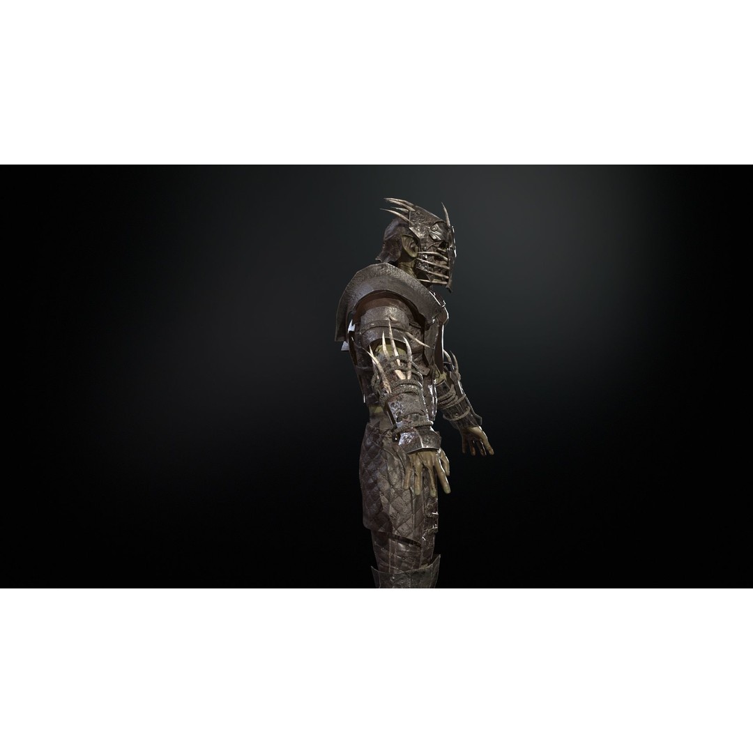 SkinnyOrc 3D Model – Low Poly Character with Animations, FBX - View 12