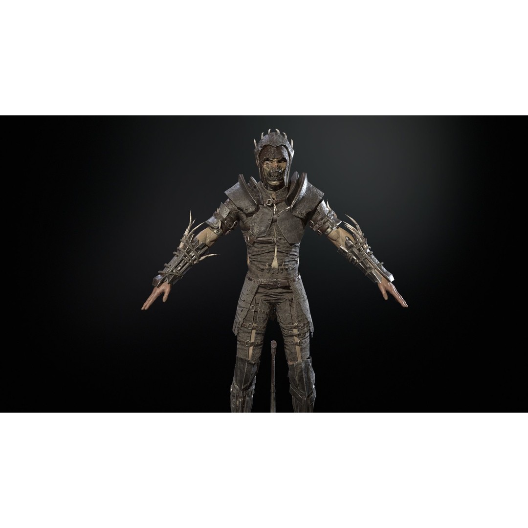 SkinnyOrc 3D Model – Low Poly Character with Animations, FBX - View 14
