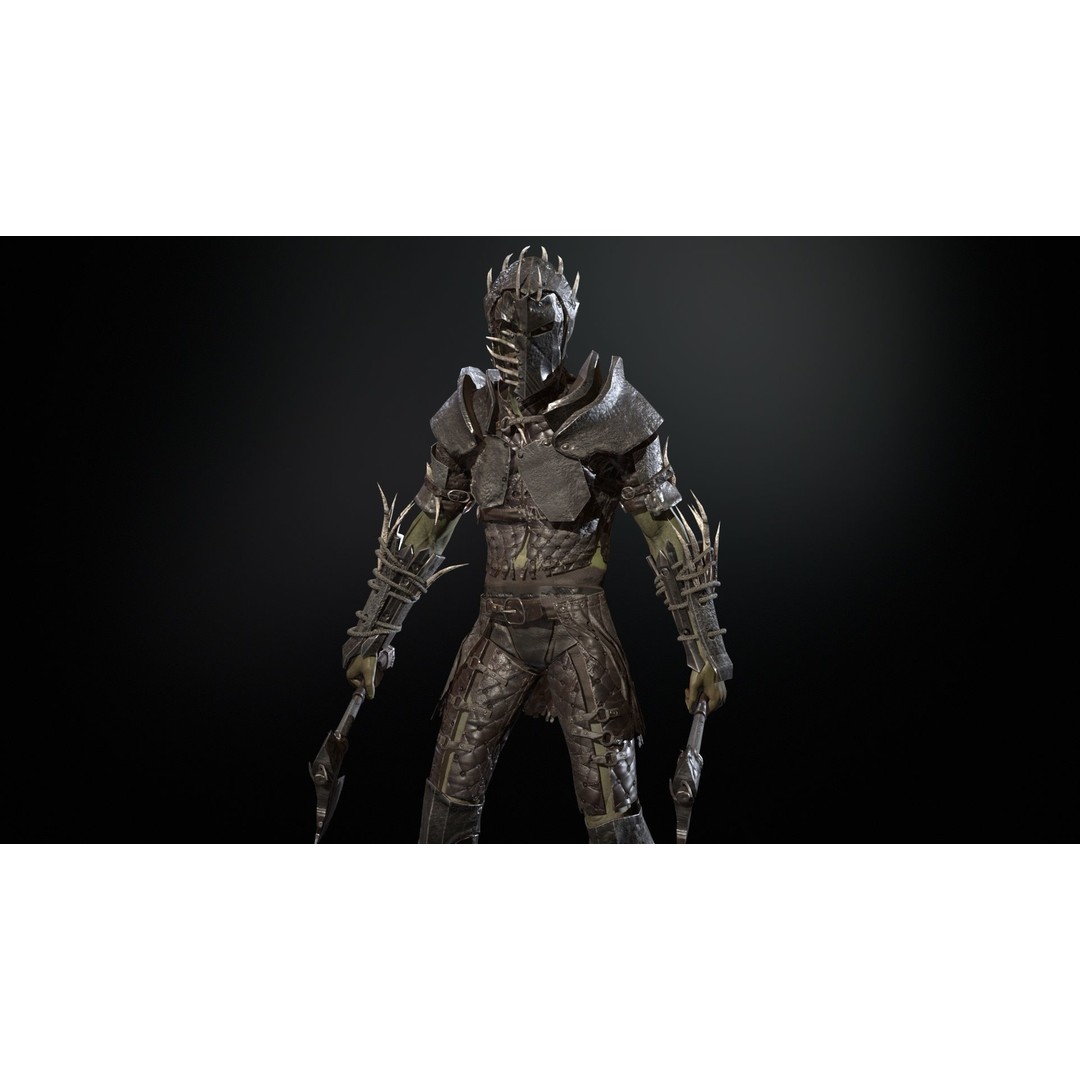 SkinnyOrc 3D Model – Low Poly Character with Animations, FBX - View 15